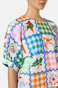 Gorman - Hidden Paradise Patchwork Top - print
