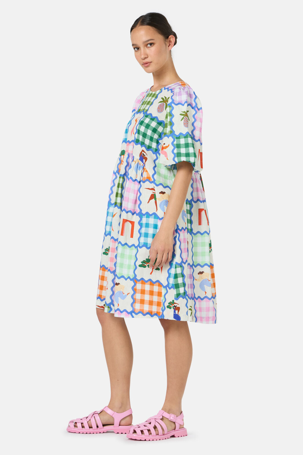 Gorman - Hidden Paradise PatchworkDress - print