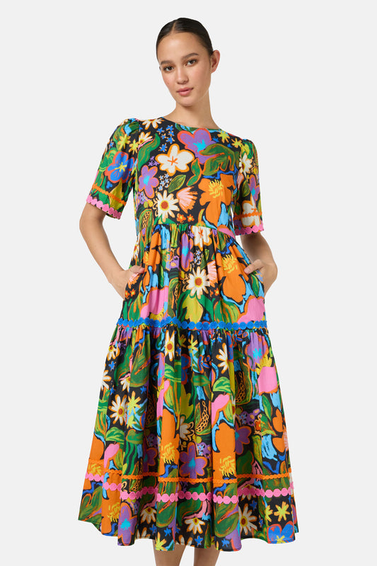 Gorman - Midnight Garden Tiered Dress - print