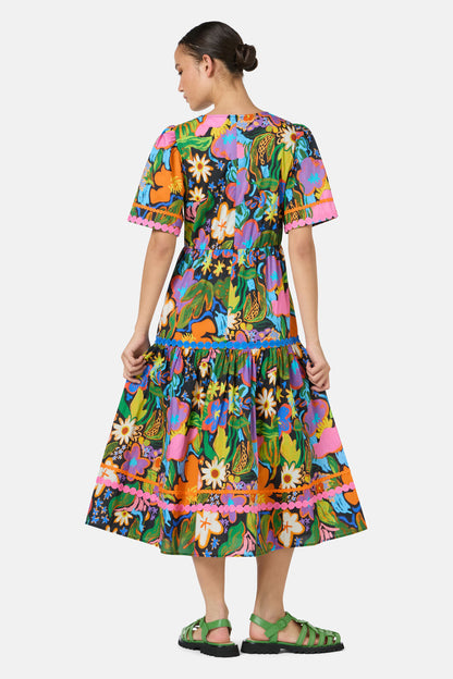Gorman - Midnight Garden Tiered Dress - print