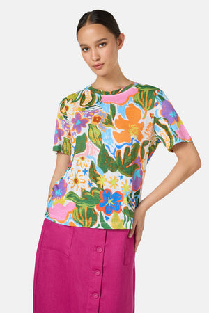 Gorman - Midnight Garden Hemp Tee - print