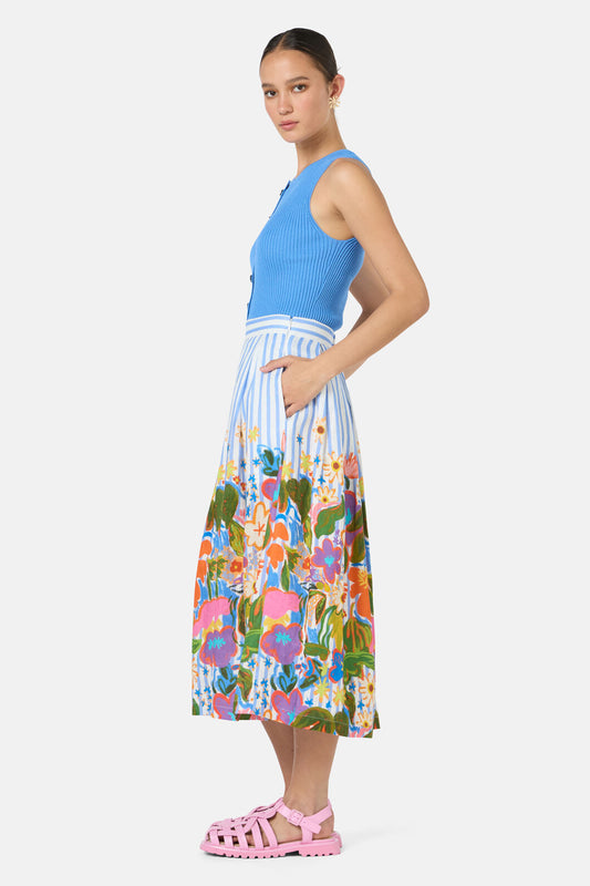 Gorman - Midnight Garden Stripe Skirt - print