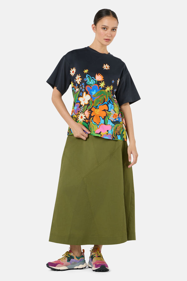 Gorman - Midnight Garden Placement OS Tee - print