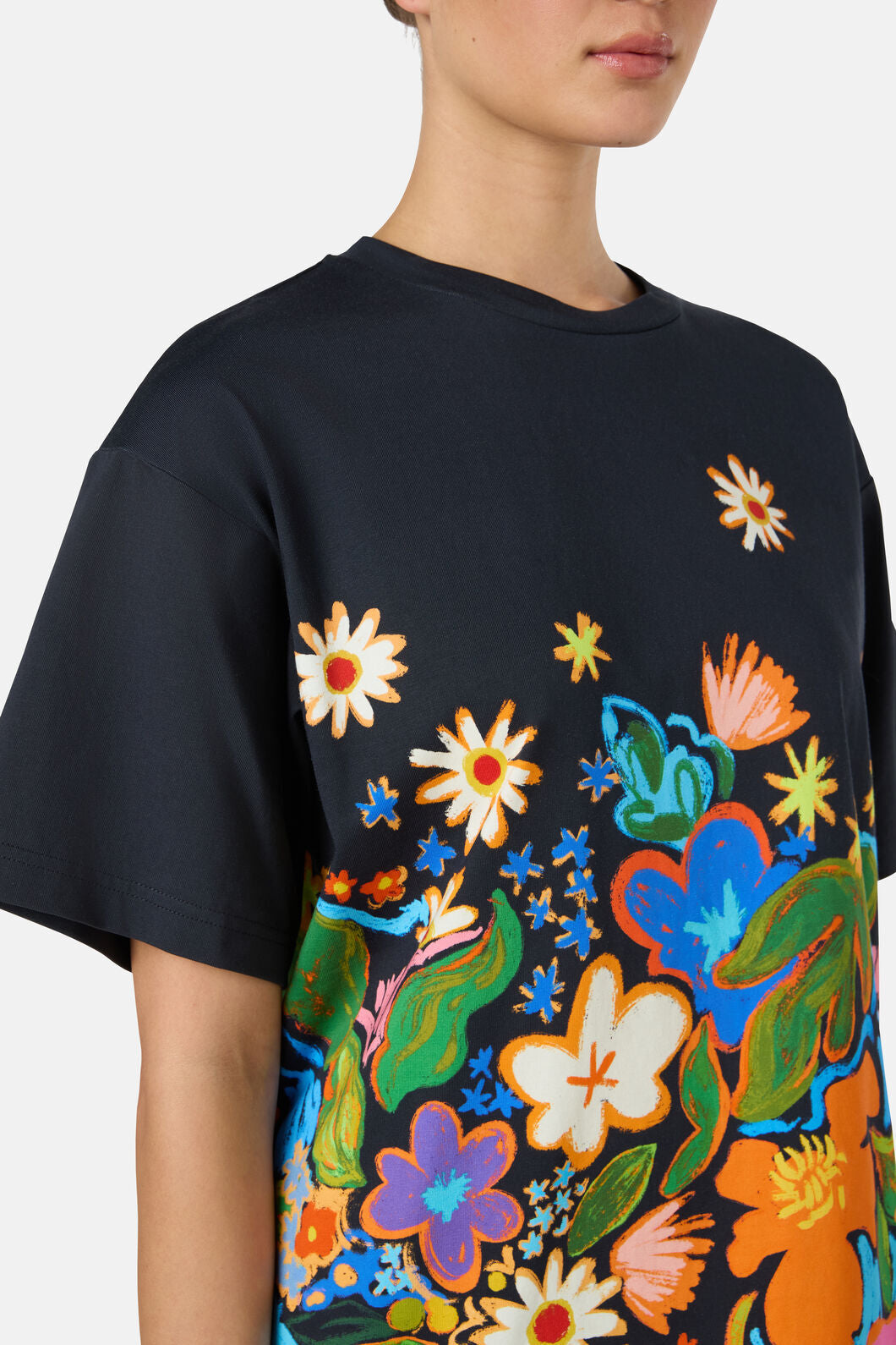 Gorman - Midnight Garden Placement OS Tee - print