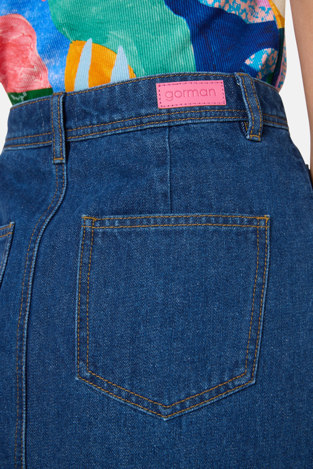 Gorman - Billie Denim Mini Skirt - mid-blue