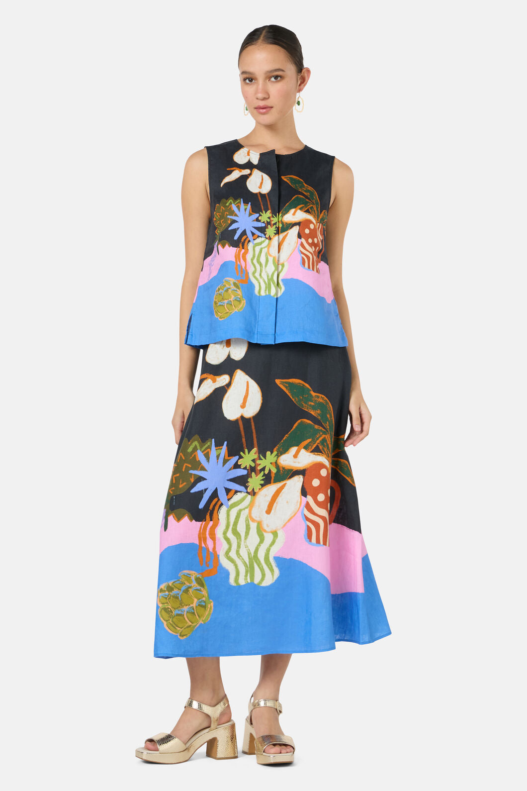 Gorman - Natural Form Midi Skirt - print