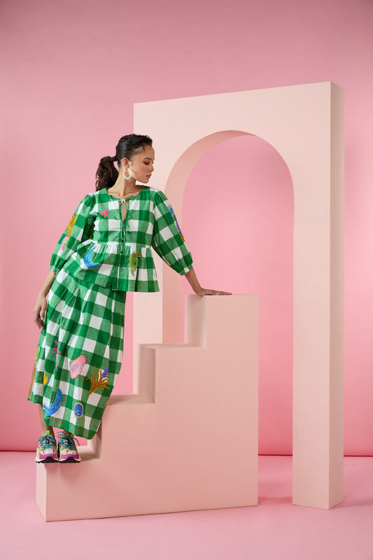 Gorman - Rainforest Diaries Midi Skirt - check