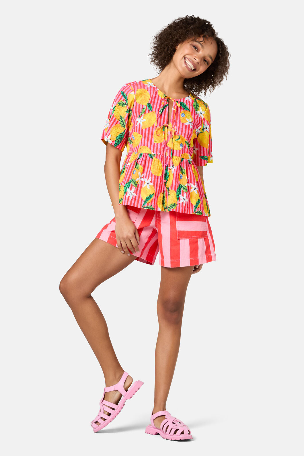 Gorman - Lemonade Seersucker Print Top - print