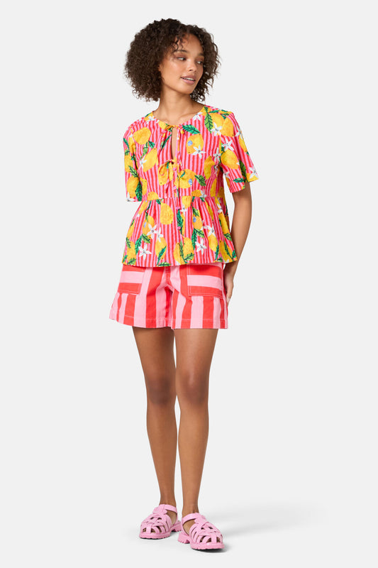 Gorman - Lemonade Seersucker Print Top - print