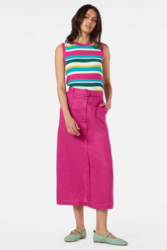 Gorman - Dahlia Midi Skirt - raspberry
