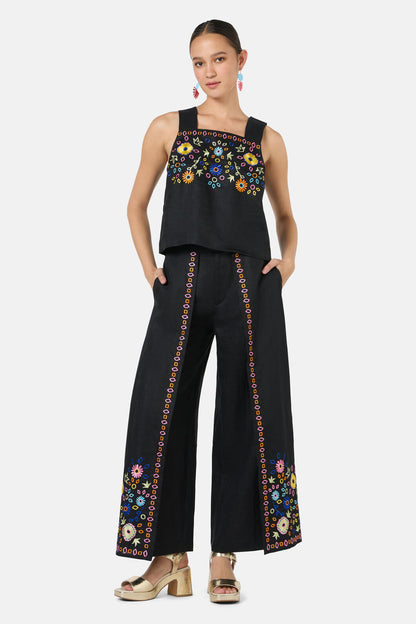 Gorman - Tropic Pop Embroidered Tank - black