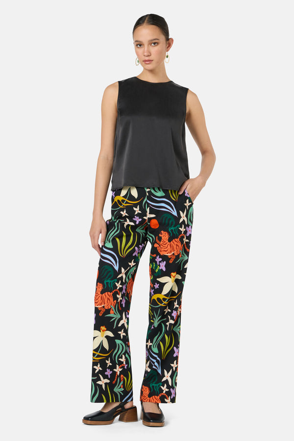 Gorman - Anika Sandwashed Silk Tank - black