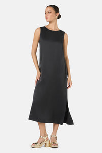 Gorman - Kirby Sandwashed Silk Dress - black