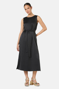 Gorman - Kirby Sandwashed Silk Dress - black