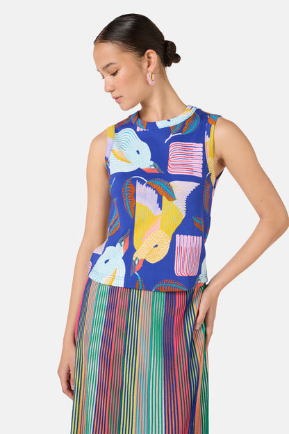 Gorman - Past Lover Print Rib Tank - print