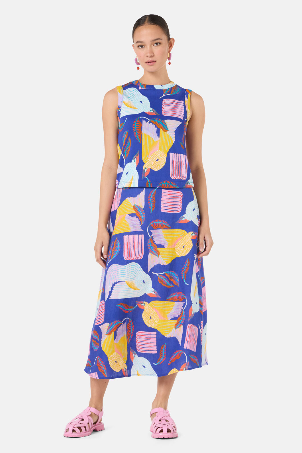 Gorman - Past Lover Linen Print Skirt - print