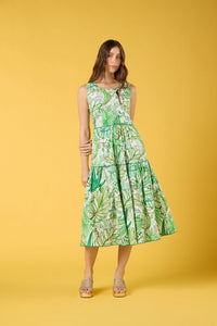 Gorman - Tree Fern Print Tiered Dress - print