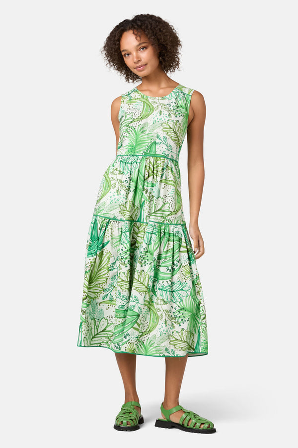 Gorman - Tree Fern Print Tiered Dress - print