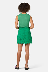 Gorman - Fern Anglaise Scallop Skirt - green