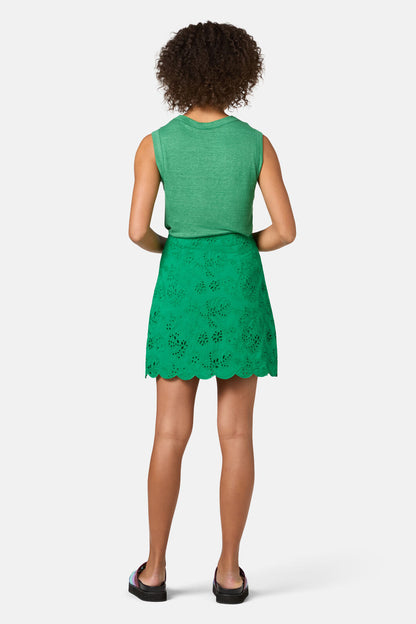 Gorman - Fern Anglaise Scallop Skirt - green