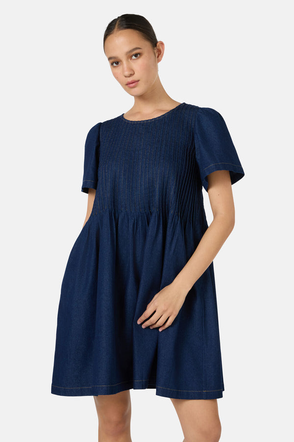 Gorman - Gabrielle Cotton Dress - indigo