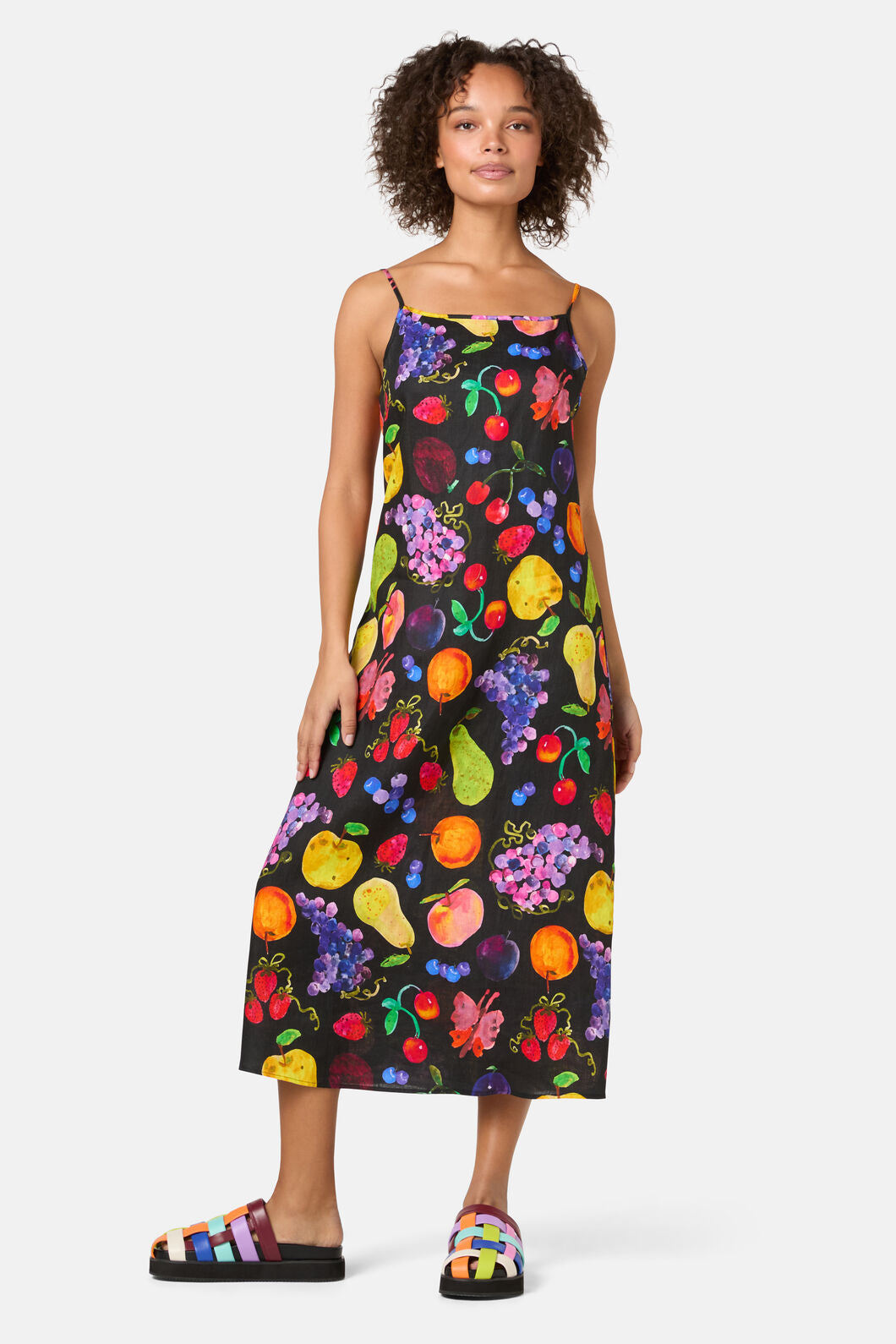 Gorman - Fruit Party Linen Slip Dress - print