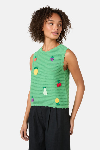 Gorman - Fruit Party Cotton Knit Tank - green