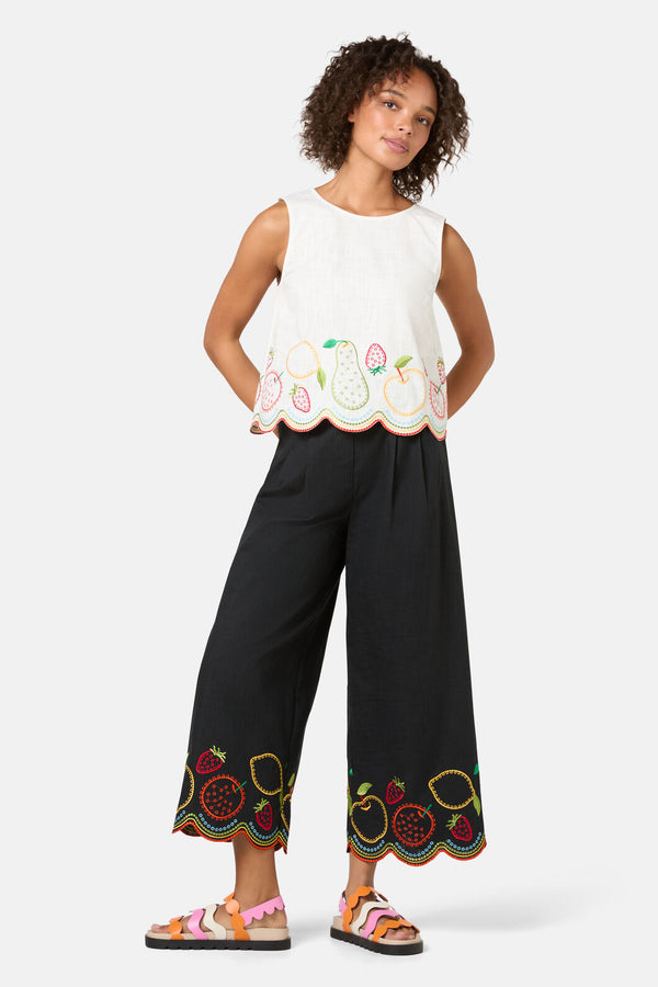 Gorman - Fruity AnglaiseEmbroideredTank - white