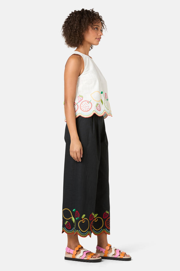 Gorman - Fruity AnglaiseEmbroideredTank - white