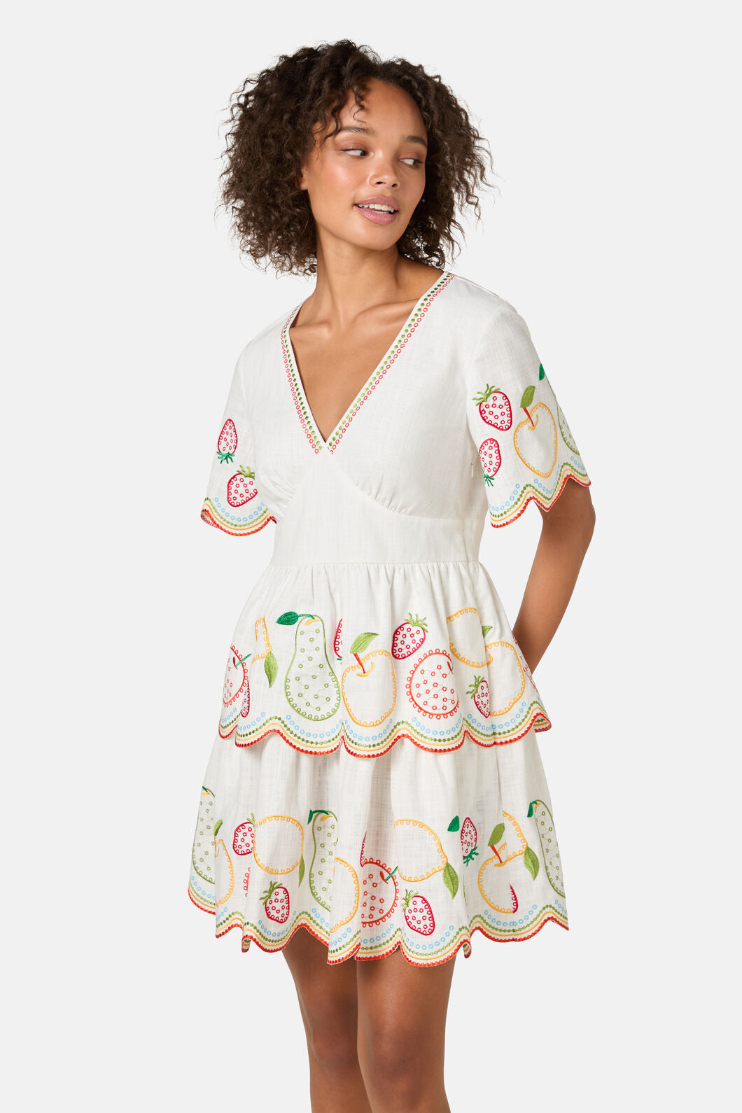 Gorman - Fruity Anglaise Emb Dress - white