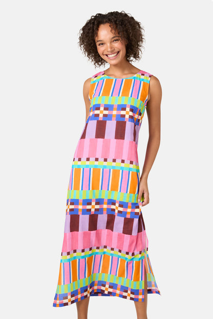 Gorman - Holiday Stripe Long Dress - print