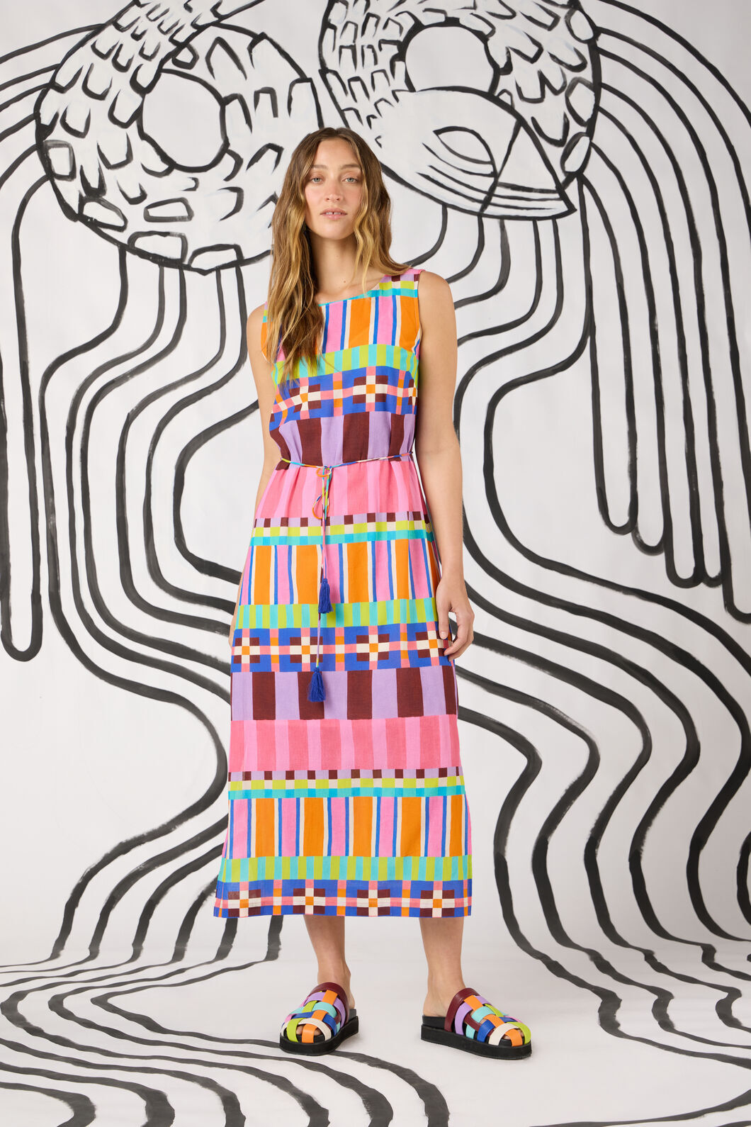 Gorman - Holiday Stripe Long Dress - print
