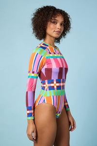 Gorman - Holiday Stripe Surfsuit - print