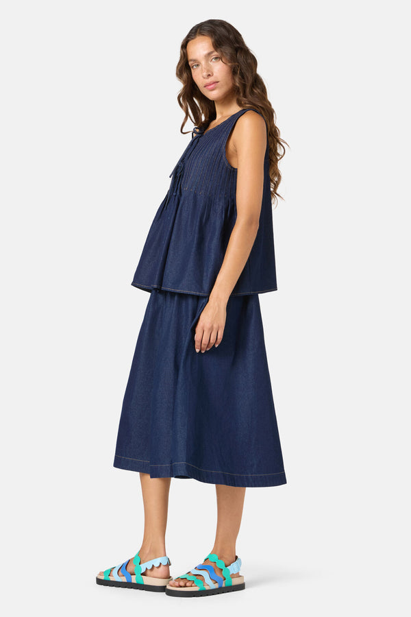 Gorman - Gabrielle Chambray Top - indigo