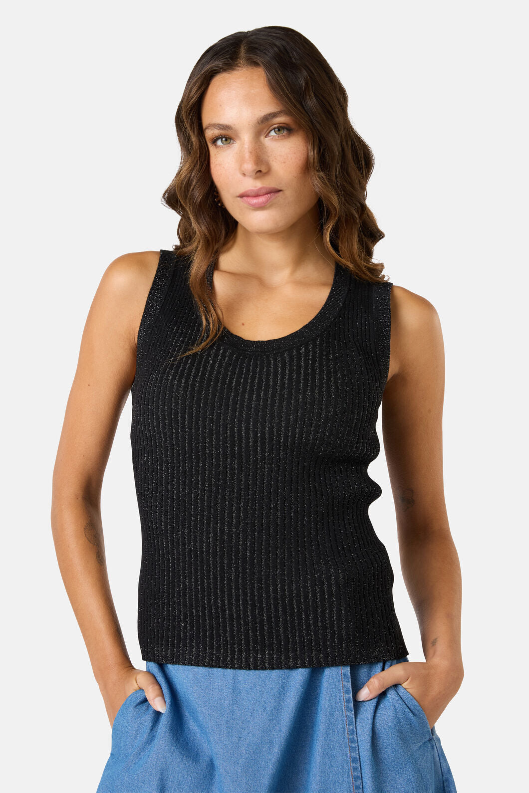Gorman - Allegra Cotton Knit Tank - black