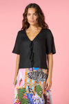 Gorman - Tie And True Linen Top - black