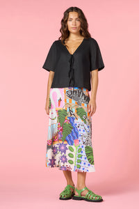 Gorman - Tie And True Linen Top - black