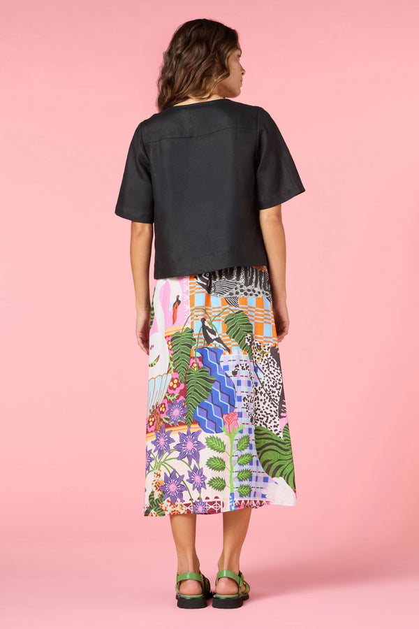 Gorman - Tie And True Linen Top - black