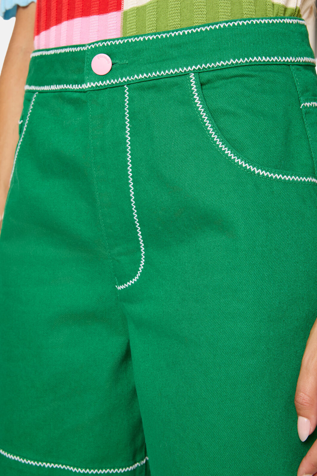 Gorman - Twist And Stitch Denim Shorts - green