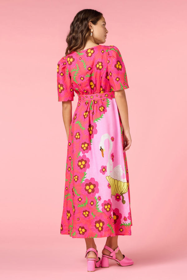 Gorman - Eros Linen Summer Maxi Dress - print