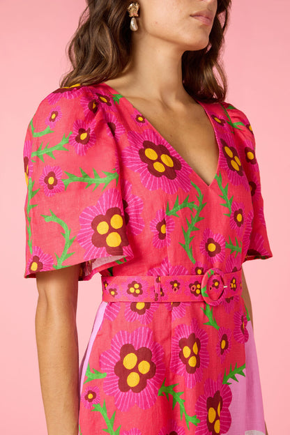 Gorman - Eros Linen Summer Maxi Dress - print