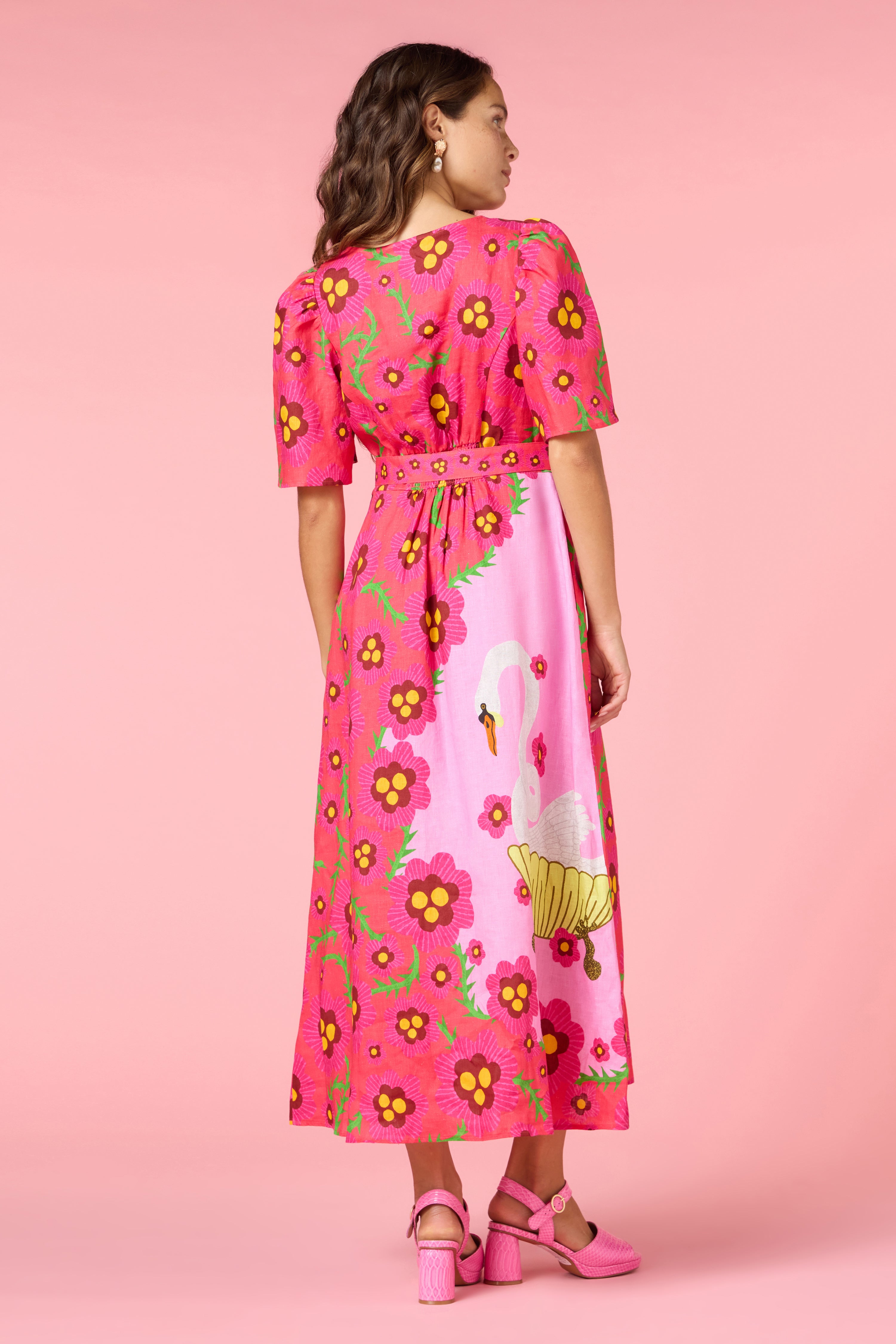 Gorman - Eros Linen Summer Maxi Dress - print