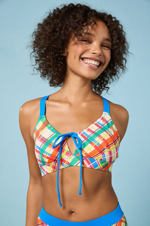 Gorman - Geo Pop Check Bikini Top - print