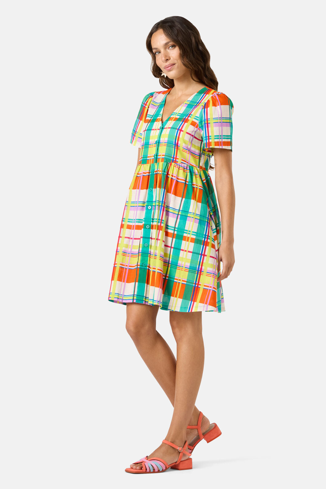 Gorman - Geo Pop Check Smock Dress - print