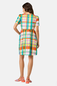 Gorman - Geo Pop Check Smock Dress - print