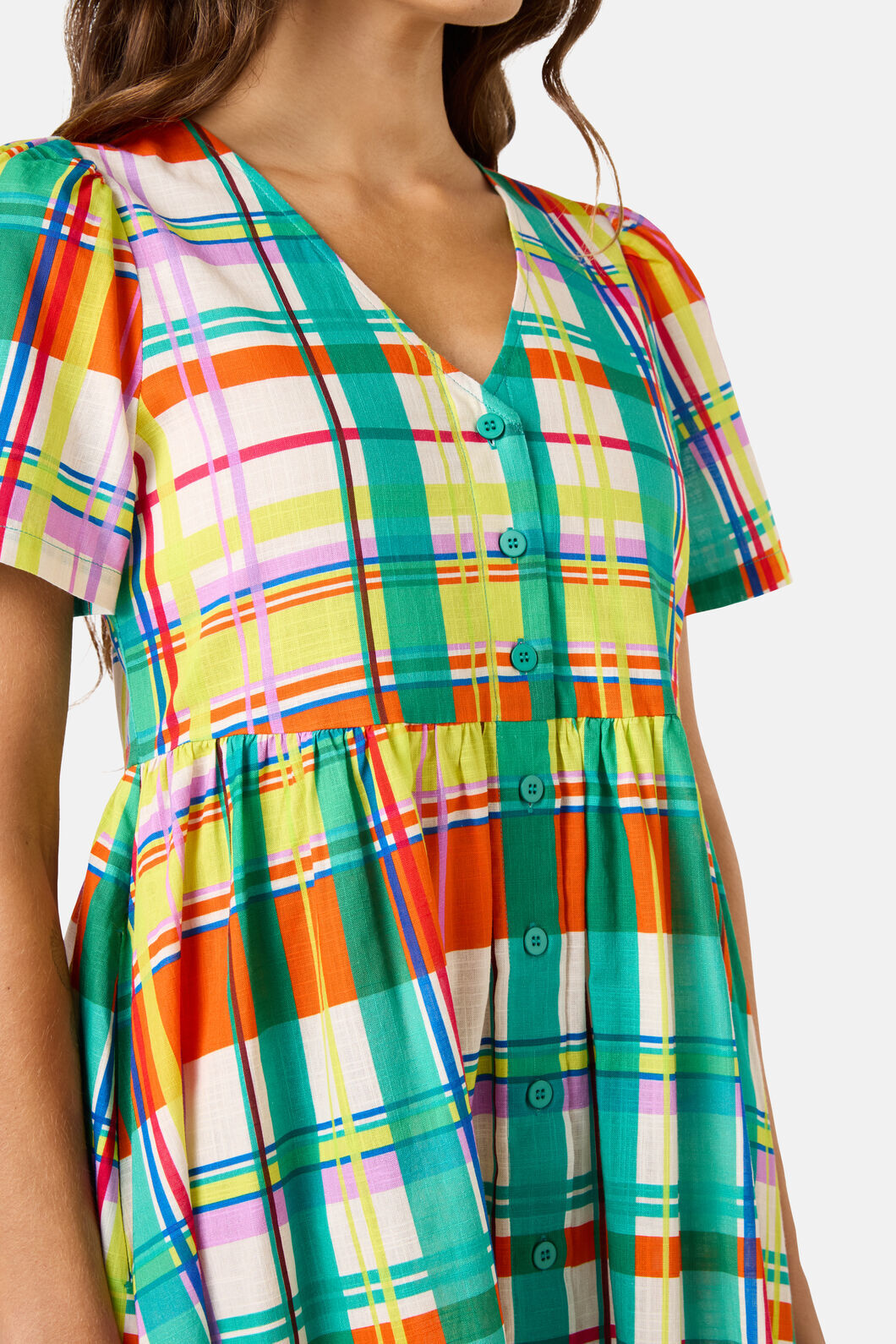 Gorman - Geo Pop Check Smock Dress - print