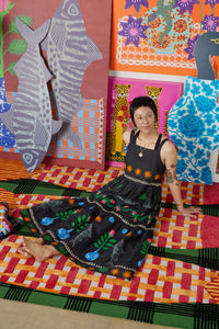 Gorman - Gone Fishing Print Long Dress - black