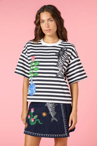 Gorman - Gone Fishing Print Relaxed Tee - stripe