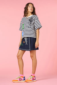 Gorman - Gone Fishing Print Relaxed Tee - stripe