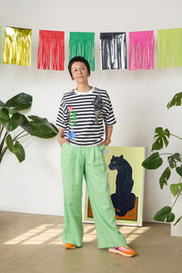 Gorman - Olivia Tailored Linen Pant - apple